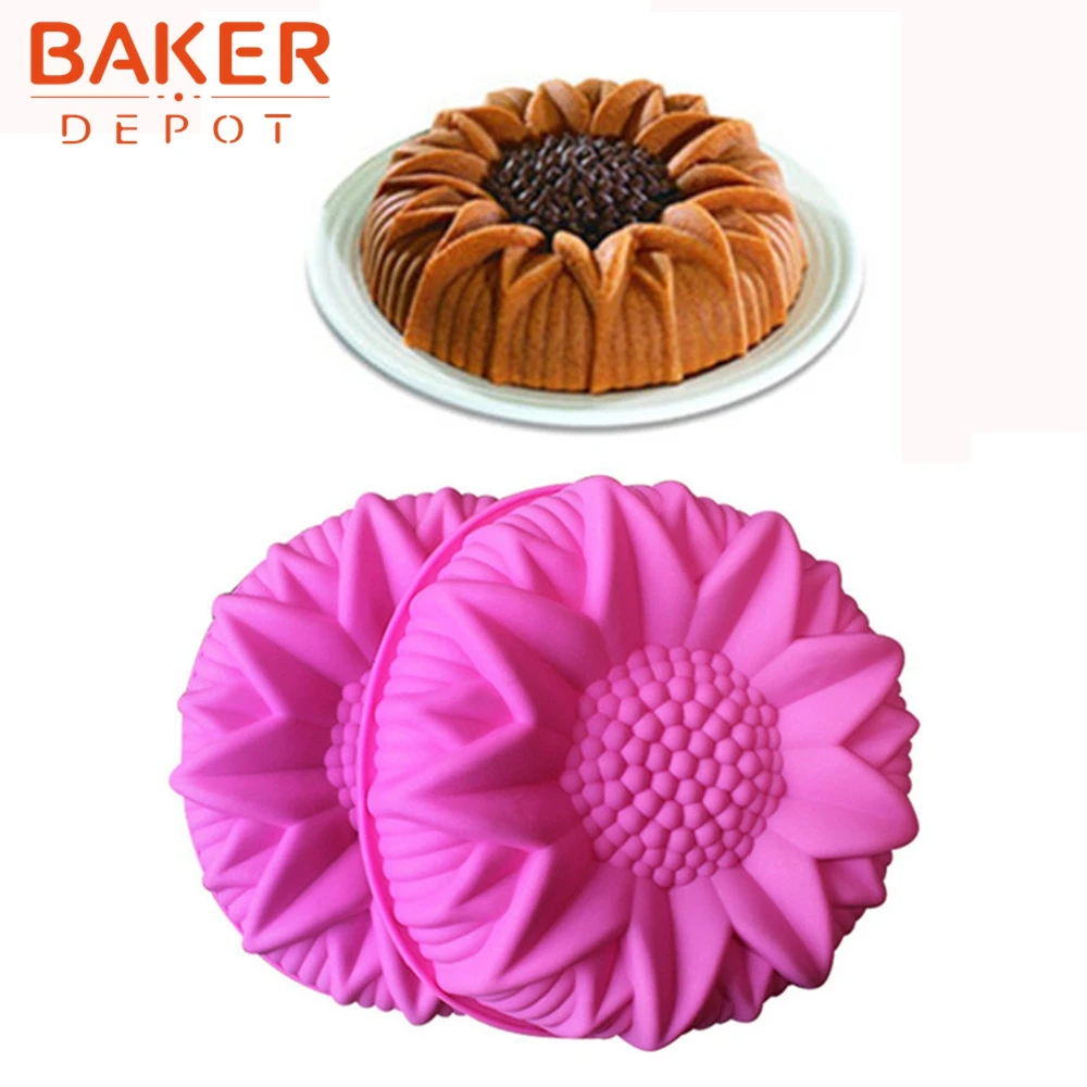 

silicone cake mold dessert molds large sunflower styling pastry moulds SCM-003-3