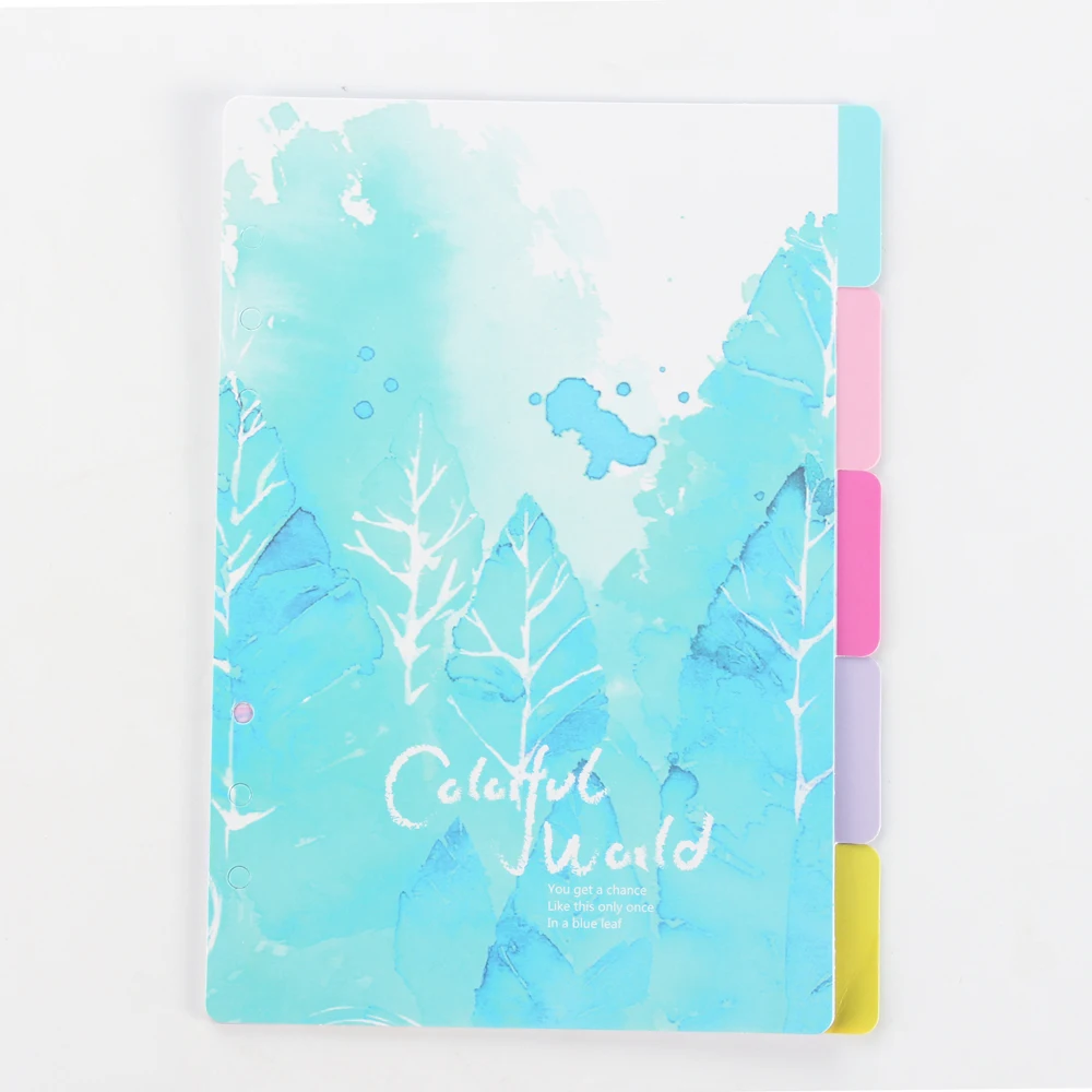 

Cute cartoon spiral notebooks index paper set,candy flower series school index paper for personal diary planner stationery A6 A5
