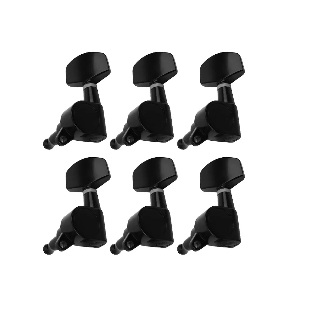 FLEOR 6PCS 6L Closed Acoustic Guitar Tuning Pegs Keys Machine Heads Tuners for Left Handed Silver /Black Choose | Спорт и