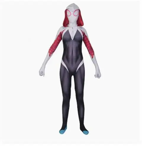 

3D Print Spider Gwen Stacy Spandex Lycra Zentai Spiderman Costume for Halloween and Cosplay Female Spider Suit Anti-Venom Gwen