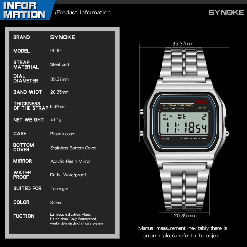 Relogio Masculino Топ бренд класса люкс светодиодный цифровые часы мужские электронные серебро Нержавеющая сталь спортивные военные наручные часы Мужские часы