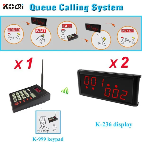 K-999 K-236 1+2 Wireless queue pager system
