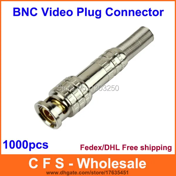 

BNC Male Connector Plug to RG59 Coax Cable Coupler Adapter for CCTV Camera Free Shipping 1000pcs wholesale