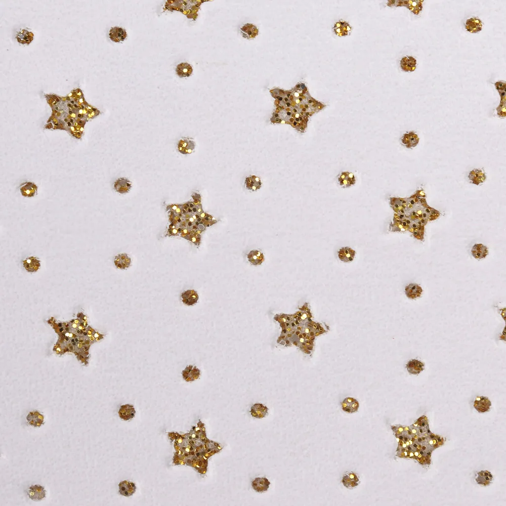 Синтетическая кожа ткань с золотым блестящим принтом звезды из искусственной кожи листы DIY бант для волос материал ручной работы Фестиваль Декоративная Ткань