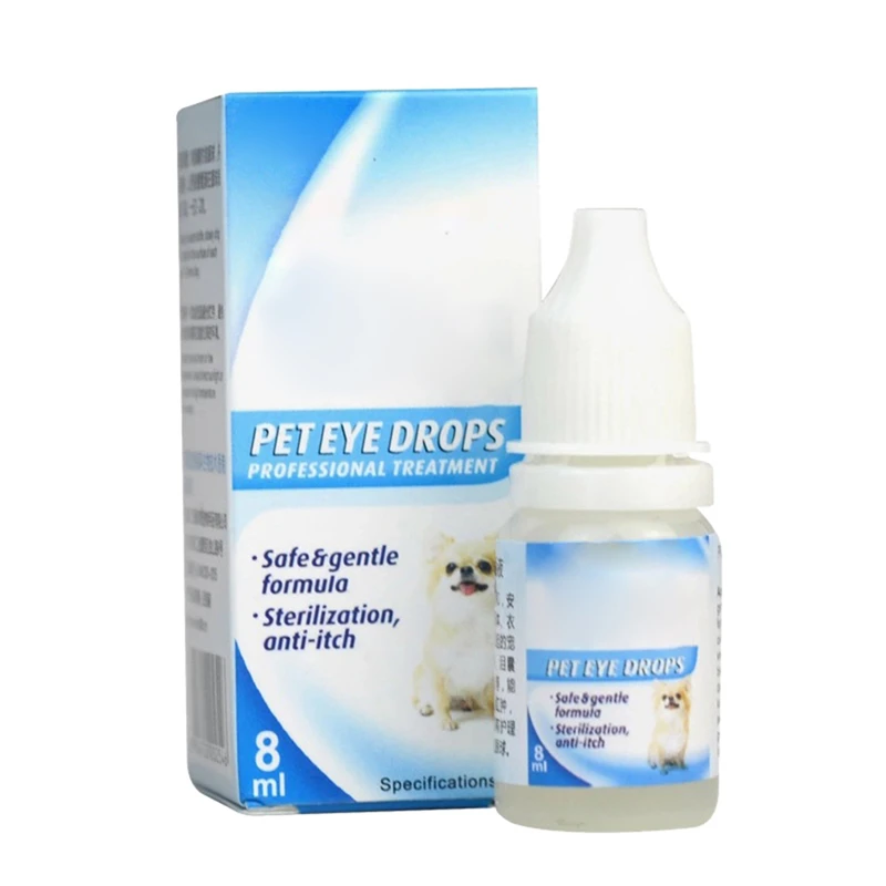 

Pet Eye Drops 8ml Dogs Eye Drug Antibacterial Anti-Inflammatory Keratitis Drop Liquid External Use Drop Pet Bright Eyes New
