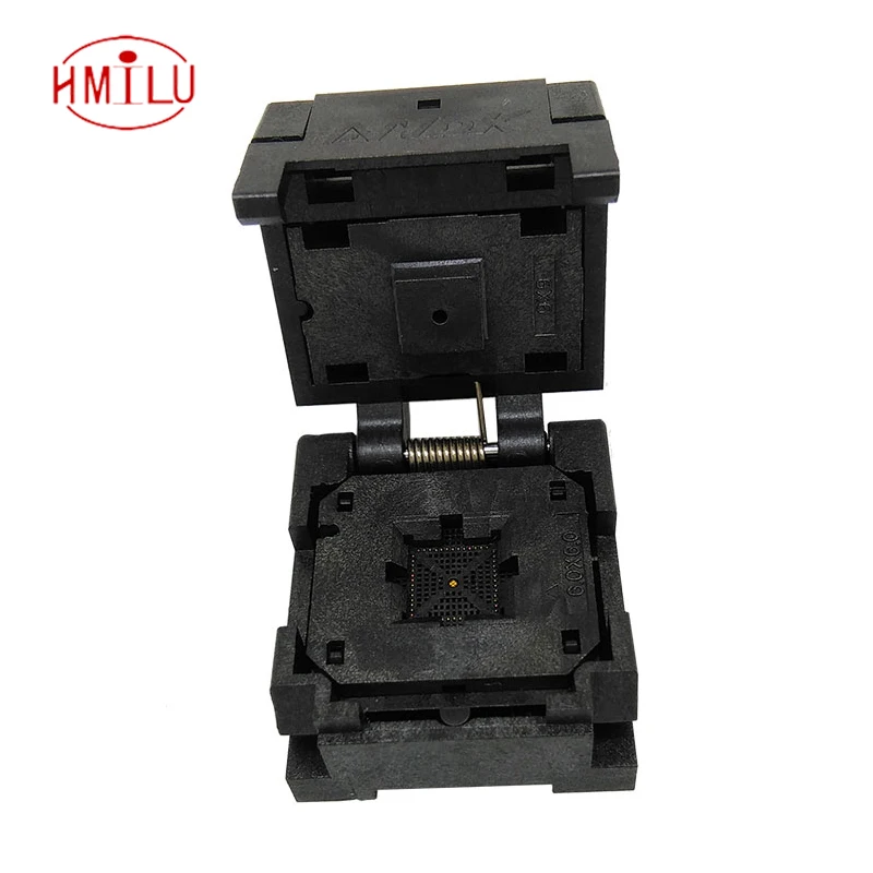 

QFN52 Burn in Socket QFN52 MLF52 IC Test Socket Pitch 0.4mm Alloy Clamshell Chip Size 6*6 Flash Adapter Programming Socket