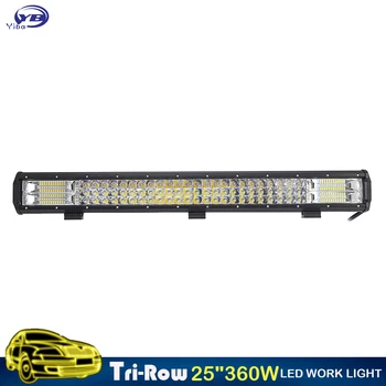 

1pcs 25" 360w 7D Tri-Row 4X4 car Off road LED Light Bar IP67 waterproof Combo Beam offroad LED light bar for truck 12v 24v