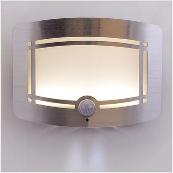 

Aluminum Stick Anywhere Bright Motion Sensor LED Wall Sconce Night Light Battery Operated Auto On/Off for Hallway Closet Pathway