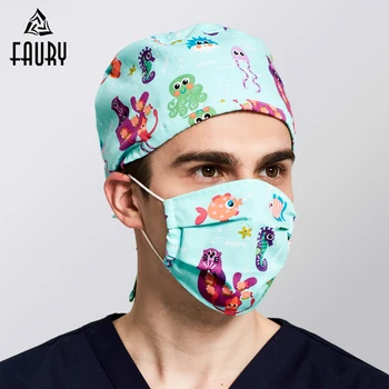 

Hospital Dental Clinic Pediatrician Surgical Caps Men Women Medical Cap Doctor Nurse Cap Beauty Salon Operation Caps Working Hat