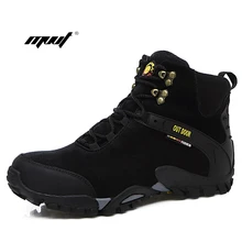 Men Ankle Boots Suede Leather Warm Winter Boots Outdoor Men Snow Boots Fashion Climbing men Winter Shoes