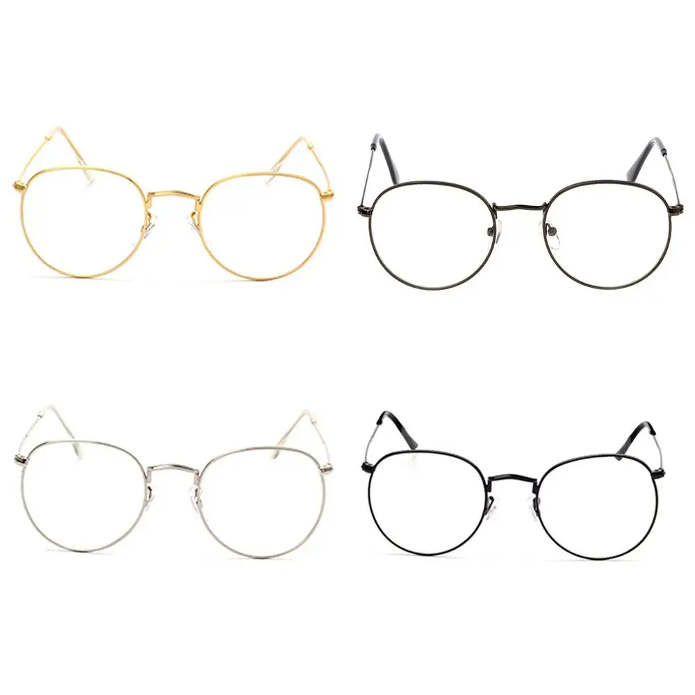 

Fashion Retro Round Frame Vintage Mens Womens Clear Lens Eyeglasses Glasses