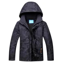 Термальность ветрозащитный Спорт на открытом воздухе длинный рукав Костюмы с капюшоном Водонепроницаемый кемпинг спортивная одежда человек теплое пальто Лыжный Спорт куртки