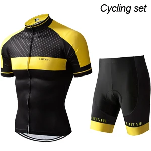 Uhtxhu Мужская велосипедная одежда для велоспорта Одежда дышащая анти-УФ велосипедная одежда для велосипеда из Джерси Наборы - Цвет: Cycling Set