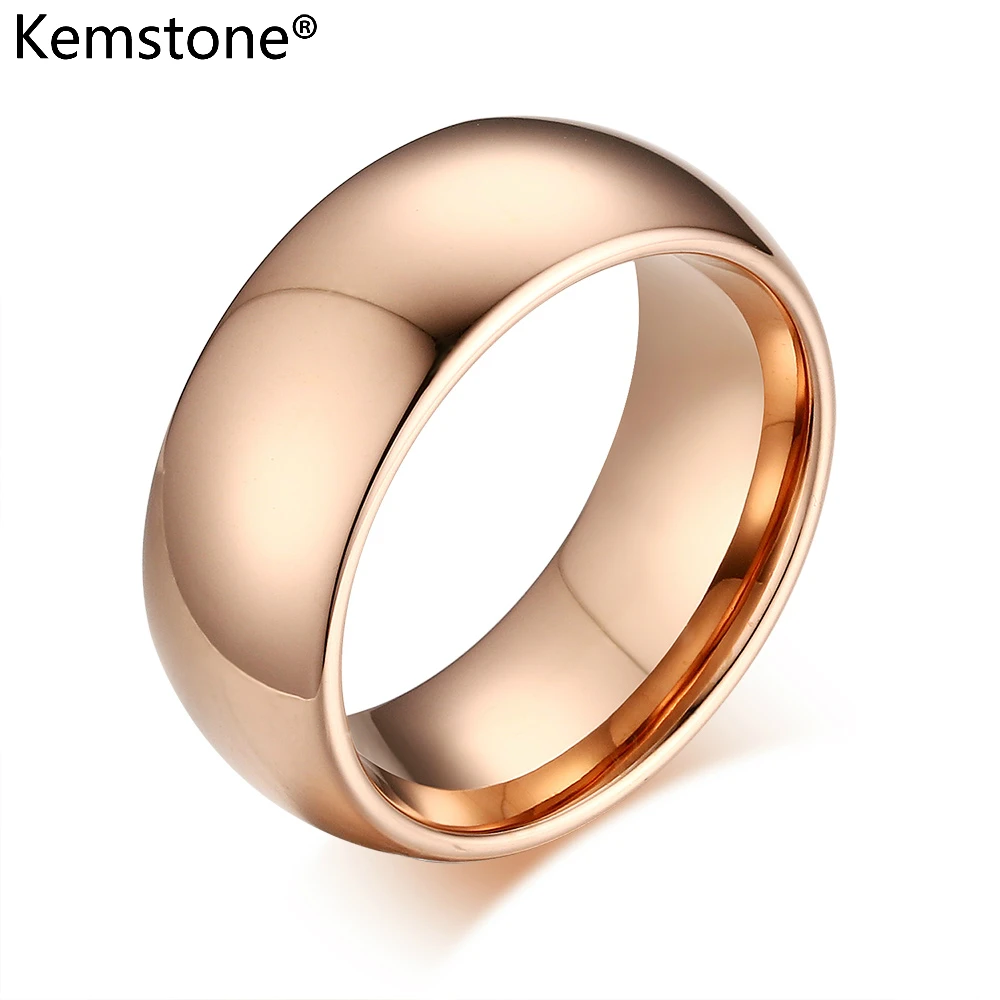 

Kemstone Fashion Rose Gold Color Tungsten Men Ring Jewelry Gift