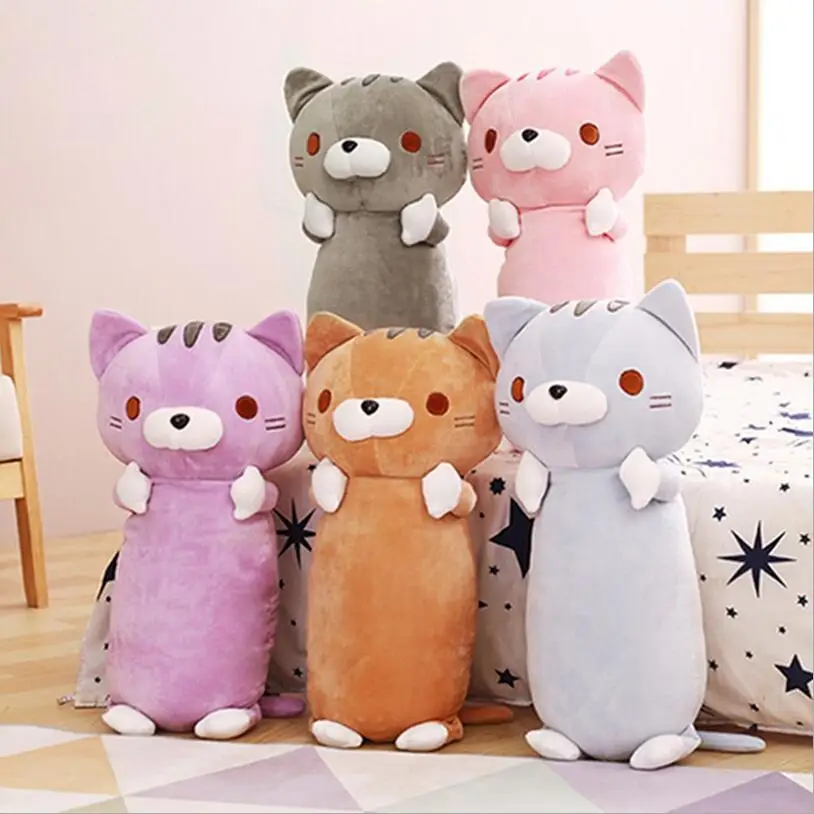55 см креативный подарок мультфильм прекрасный стрейч кот мягкая подушка для животных Подушка плюшевая игрушка подарок на день рождения