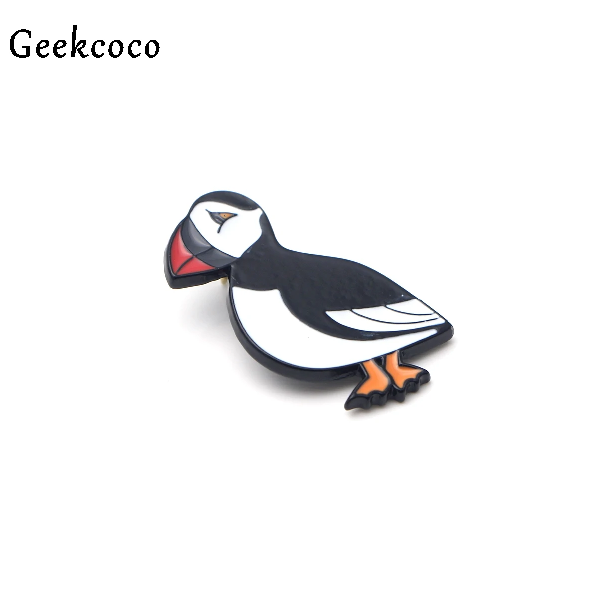 Puffin морская птица цинковый металлический Узелок Значки для рубашки Сумка Одежда Кепка рюкзак броши для обуви значки медали украшения J0184