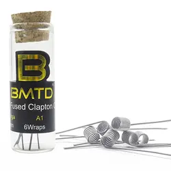 BMTD Sbmtd 6 обертывания/бутылки электронной сигареты Superfine Mtl A1 плавленый Clapton Bobina Clapton катушки аксессуары для RTA RBA Rda