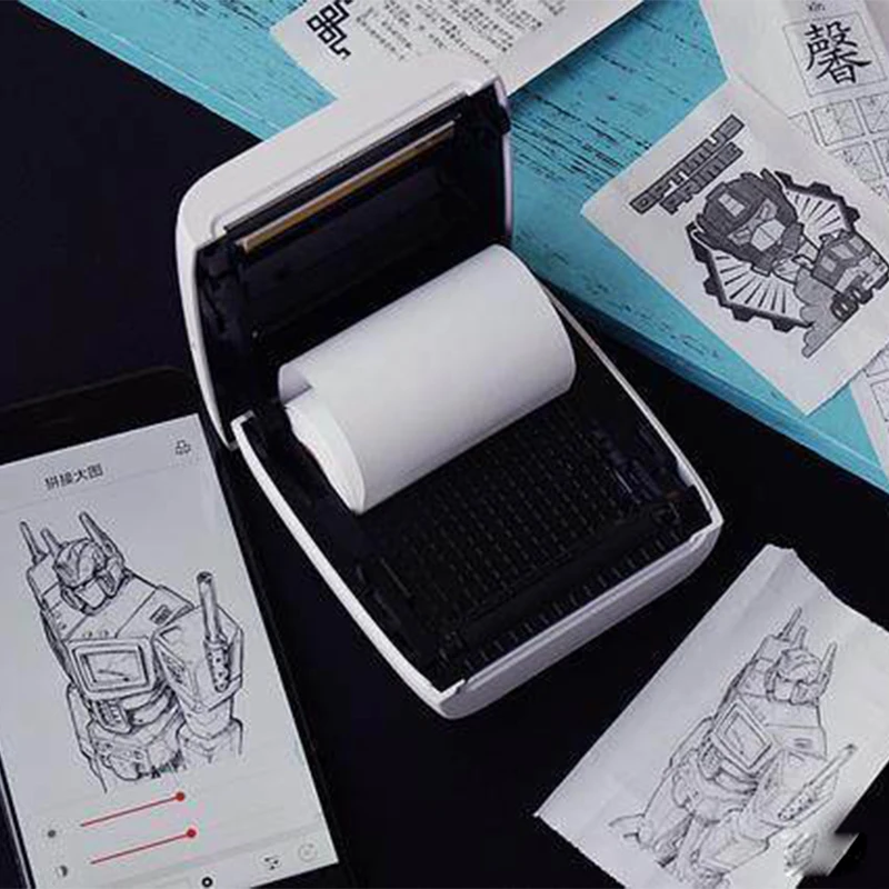 Карманный мини принтер PAPERANG P2 портативный с Bluetooth фото телефона 300id HD