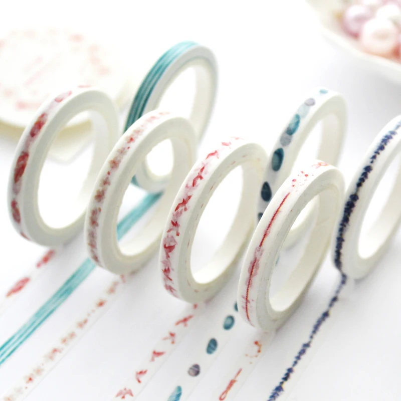 0 5 см * 7 м мультфильм свежий тонкий васи лента DIY украшения Скрапбукинг