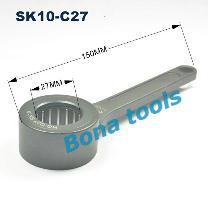 

Free shipping GSK/ SK 10 Bearing Manual Spanner Ball Wrench For CNC Machine Tool Holder No Noise Around Nuts dia 27mm