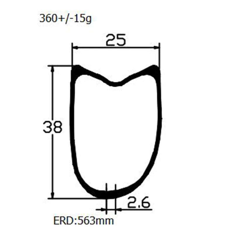 700c дисковый велосипедный дорожный обод 38 мм трубчатая асимметрия 25 мм ширина Углеродные колеса тормозной диск дорожный обод 360/-15 г дисковый тормозной колесо для дорожного байка