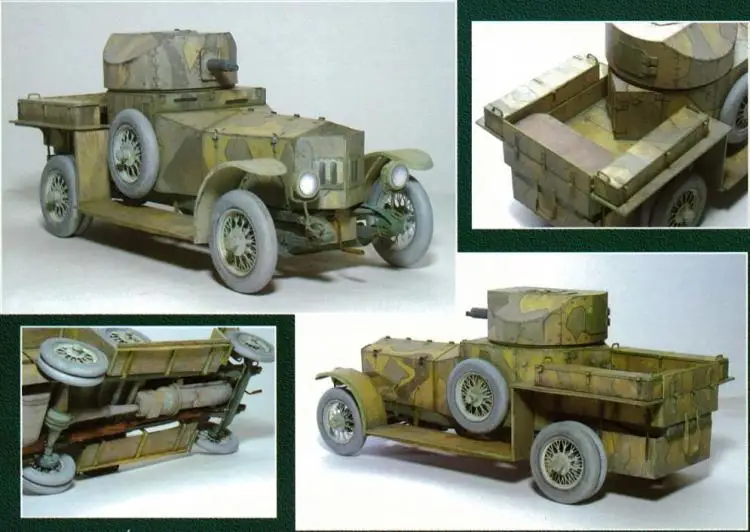 3D бумажная модель британского узора Mk. I бронированный автомобиль в мировой войны I Diy