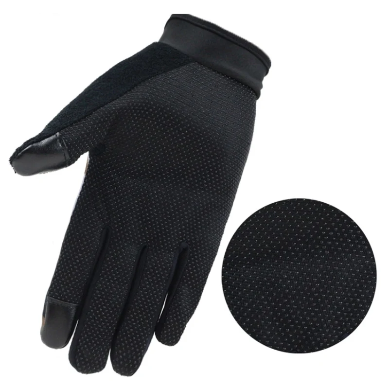 Дышащие перчатки для езды на велосипеде на полный палец, Перчатки для фитнеса с сенсорным экраном, мужские и женские противоскользящие перчатки