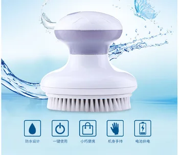 

Electric bath brush massage brush back multi-function massage apparatus cleanser 4 Brush Heads loofah Battery powered