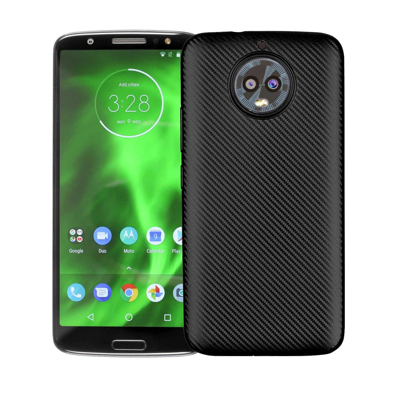 Для Motorola Moto G6/G6 Plus/G6 Play чехол из углеродного волокна Текстура ТПУ резиновый