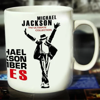 

New Michael Jackson Ceramic Coffee Mug White Color Or Color Changed Cup Number Ones---Loveful