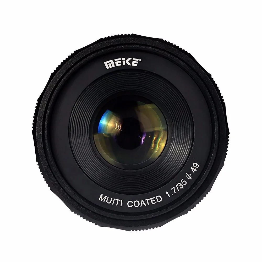 Meike MK-E-35-1.7 35 мм f1.7 Большая диафрагма ручной фокусировки объектива APS-C для sony E Mount камер NEX7 a6000 a6300 a6500 A6400 A5100