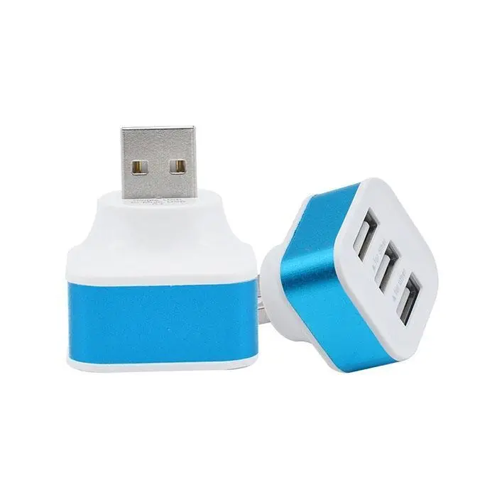 

Portable 3 Ports USB2.0 HUB Adapter Casual and lightweight Random General Splitter Adapters Rotatable Plug