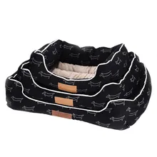 Хлопок принтованный коврик для кровати собаки удобный осень зима Щенок Кошка Кровать Прямоугольная подушка для дивана кровать для маленьких средних собак продукт для домашних животных