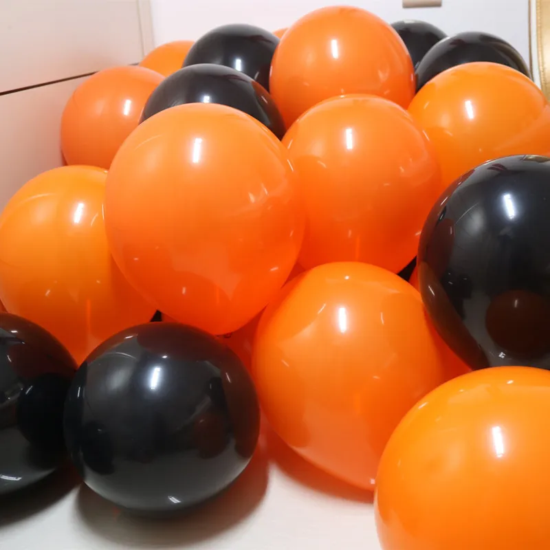 50pcs 12inch Party Balloons Garland For Wedding Baby Shower Graduation Kids Birthday Decor Black Orange Halloween Latex Balloons 50pcs 12inch Party Balloons Garland For Wedding Baby Shower Graduation Kids Birthday Decor Black Orange Halloween Latex Balloons