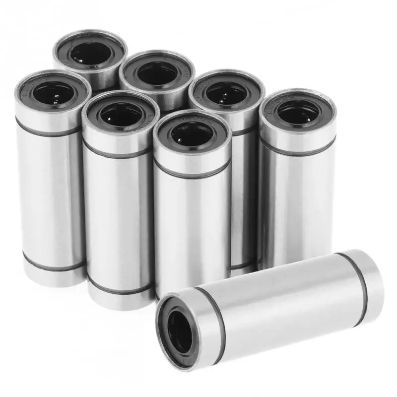 8Pcs LM10LUU 10mm Linear Motion Bearing Long Linear Motion Ball Slide