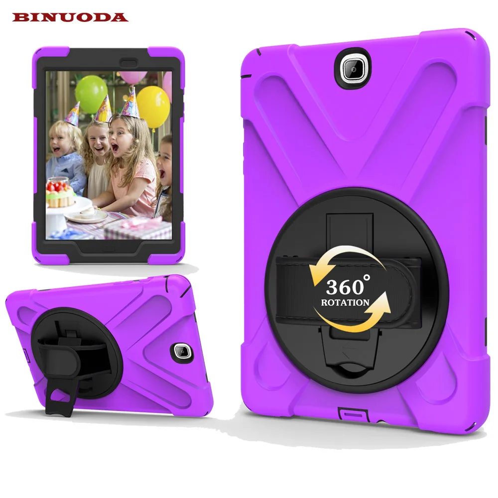 

For Samsung Galaxy Tab A 9.7 Case Rotate Heavy Duty Hybird PC Rubber Stand Cover Case for Galaxy Tab A9.7 Tablet SM-T555 SM-T550