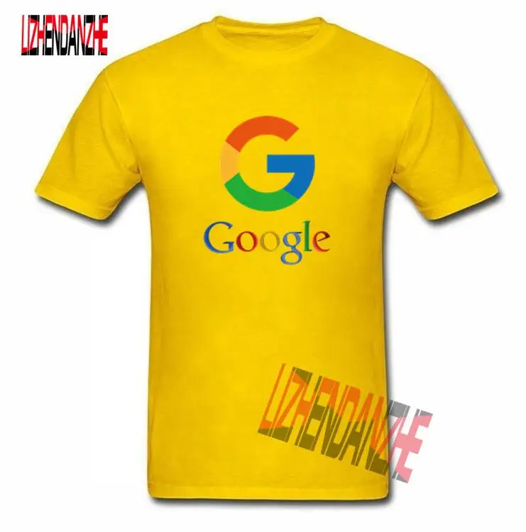 Google Повседневное футболка Google Костюмы Google Футболка с принтом с О-образным вырезом короткий рукав футболки Google с логотипом; короткий рукав; футболка