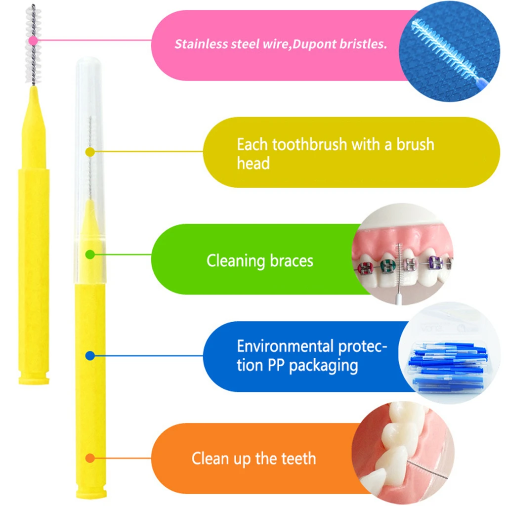 30 шт. l-образная межзубная щетка Denta Floss межзубные очистители Ортодонтические зубные зубы щетка-зубочистка инструмент для ухода за полостью рта