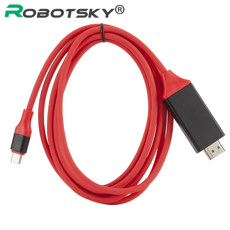 

4K HDMI Cable Type C to HDMI Adapter Male to Male 2m USB 3.1 Type-C HD Extend Converter HDTV USB-C Cable for Macbook Samsung S8