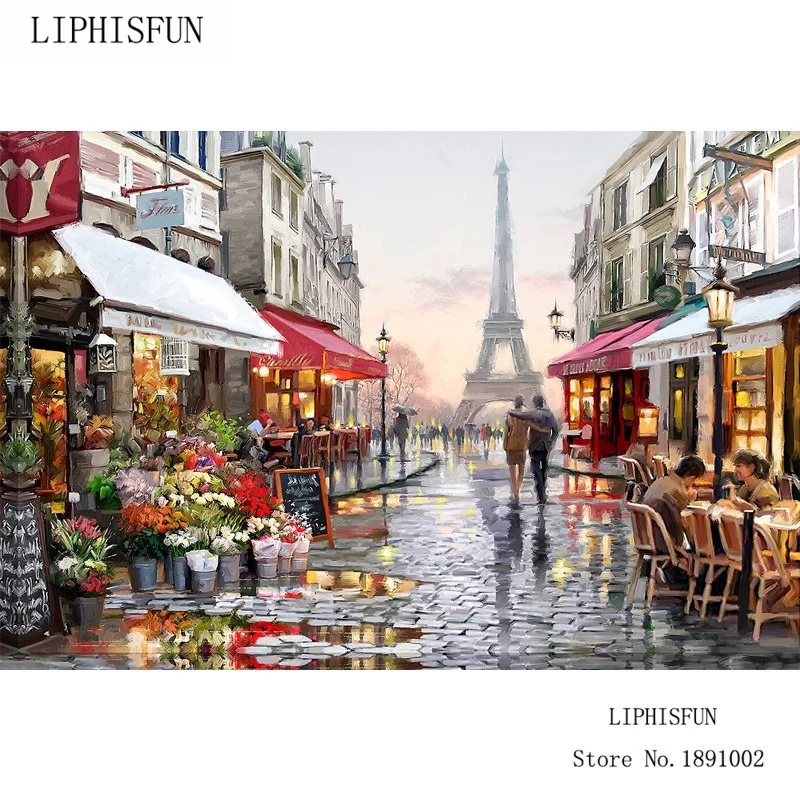 Pintura Diamante Bricolaje Colorante Lienzo Pintado A Mano Cuadro