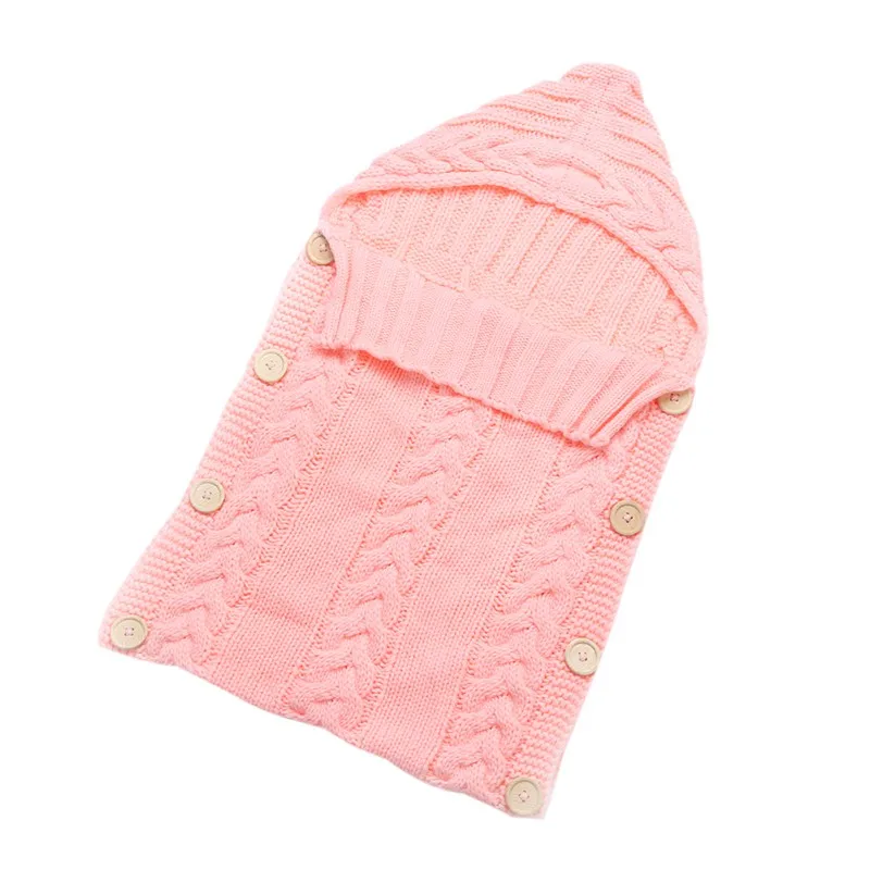 

Newborn Baby Wrap Swaddle Blanket Kids Wool Knit Swaddle Sack Stroller Wrap RZ