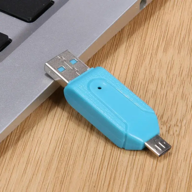 2-в-1 USB OTG картридер Micro USB OTG TF/SD Card Reader компьютер телефон удлинитель-переходник Flash Drive адаптер для смартфона