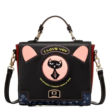 

New Cartoon Printing Women Bag Female PU leather Crossbody Shoulder Bags Girls Messenger Bag Bolsa Feminina SS0141