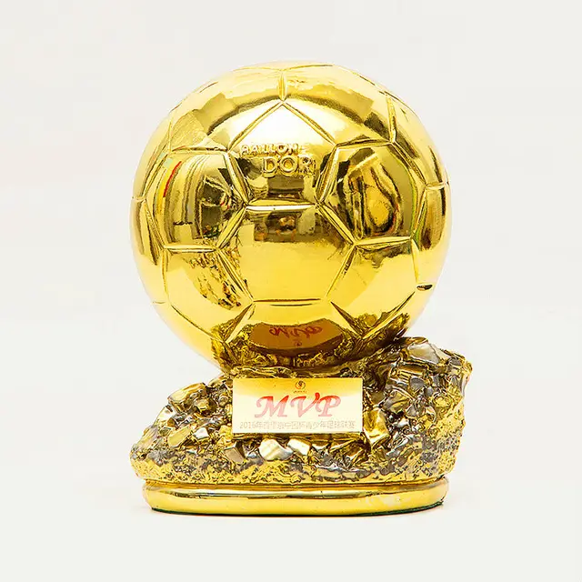24CM World Golden Ball Trophy Ballon D'OR Award Football Soccer