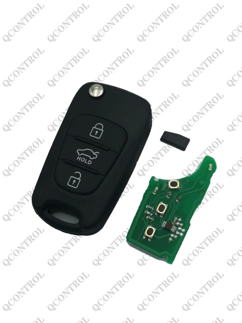 

QCONTROL Remote Car Key 433MHZ with ID46 Chip Uncut Blade for Hyundai ix35