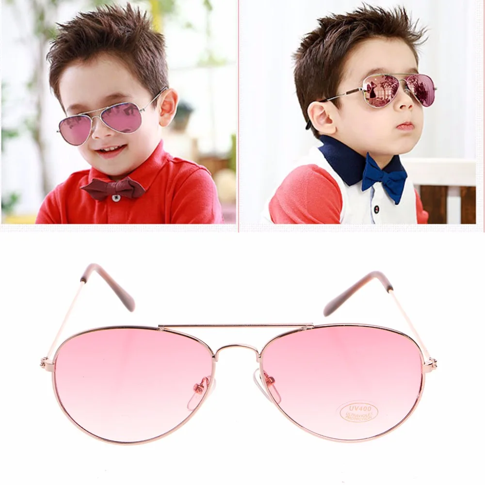 UV400 Vintage Fashion Baby Boys Metal Frame Goggles Sunglassesin