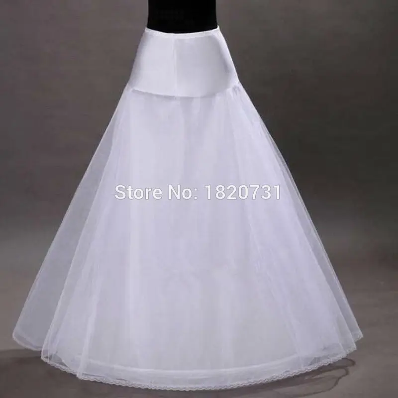 

2019 New Arrives 100% High Quality A Line 1-hoop 2-layer Tulle Wedding Bridal Petticoat Underskirt Crinolines for Wedding Dress