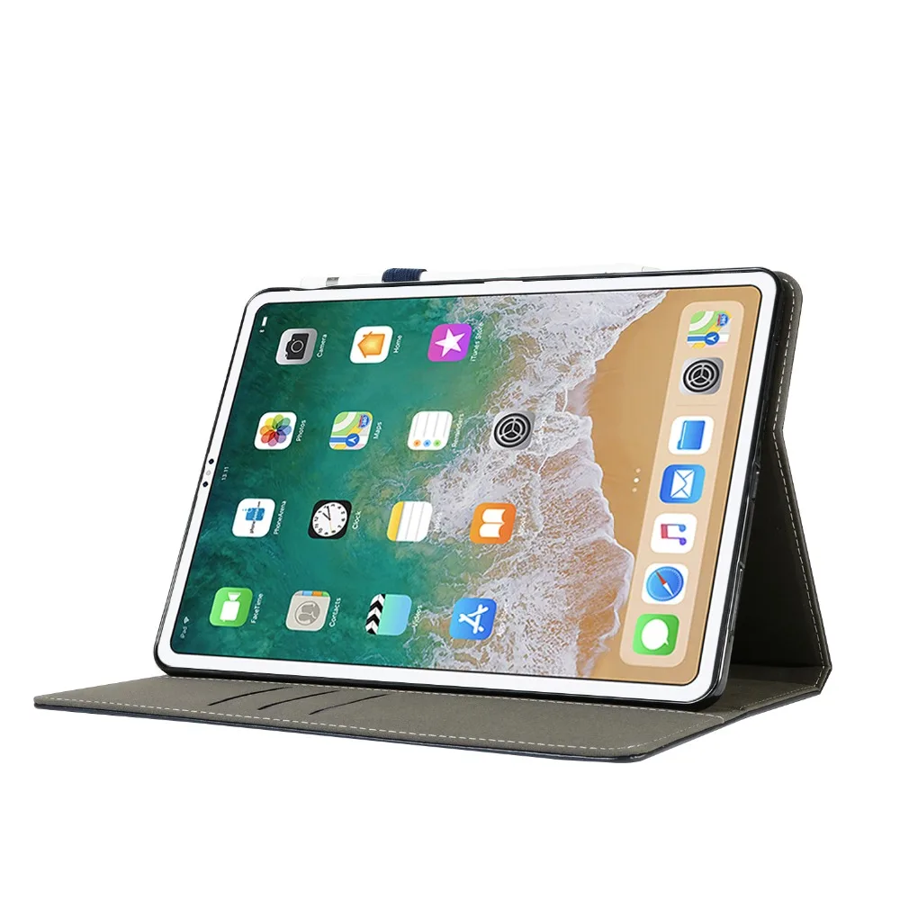 Для Aple iPad Pro 1"() умный чехол из натуральной кожи чехол для планшета для нового iPad Pro 11-дюймовый держатель для рук подставка+ протектор экрана