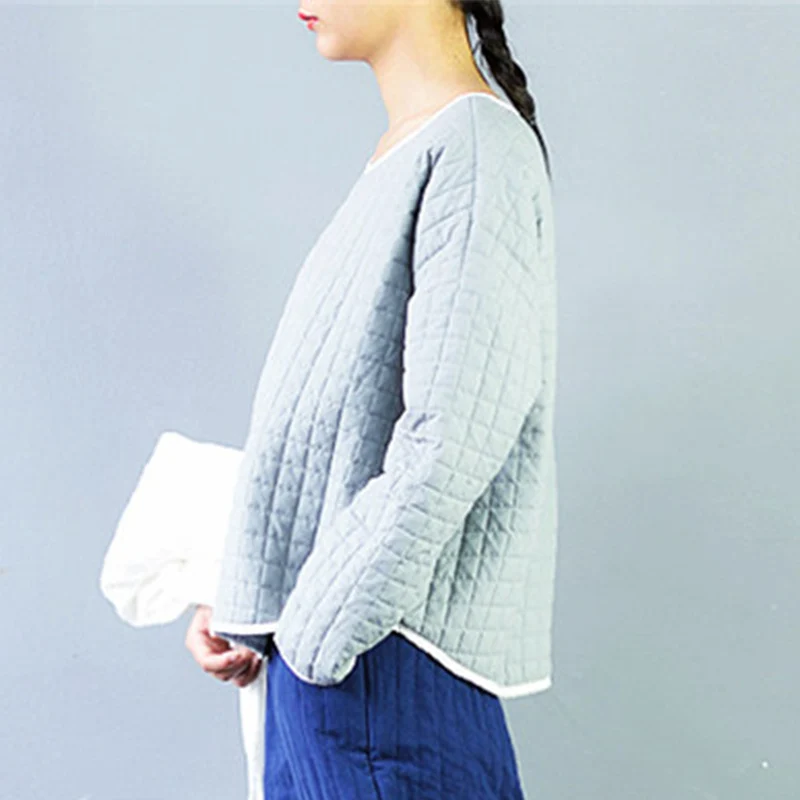 

SCUWLINEN 2019 Autumn Winter Women Tops Vintage Pullover Plus Size Loose Long-sleeve Cotton Female T-shirt Befree Vestidos S451