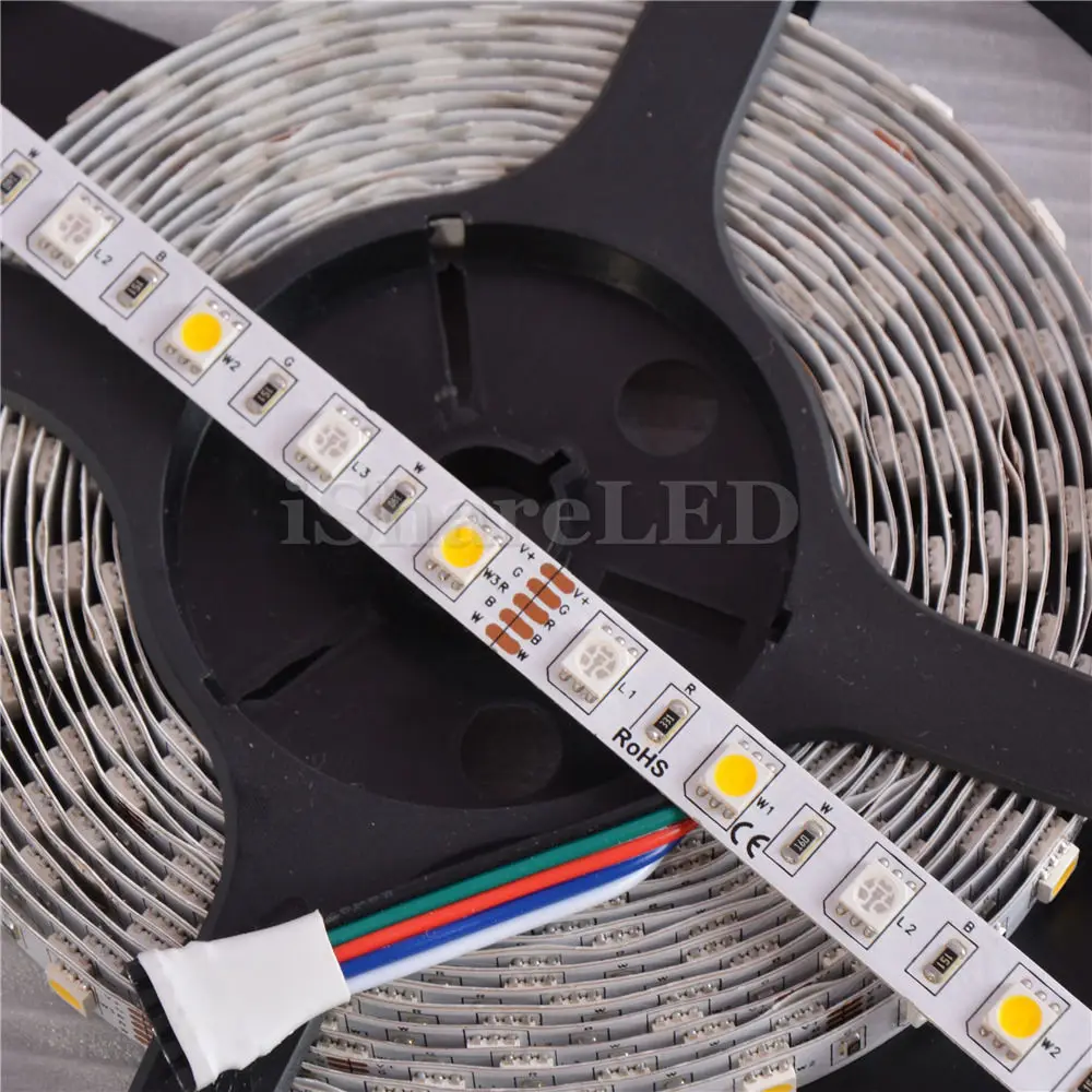 5 м 5050 белый гибкий полихлорированный дифенил RGBW Светодиодные ленты RGB + теплый